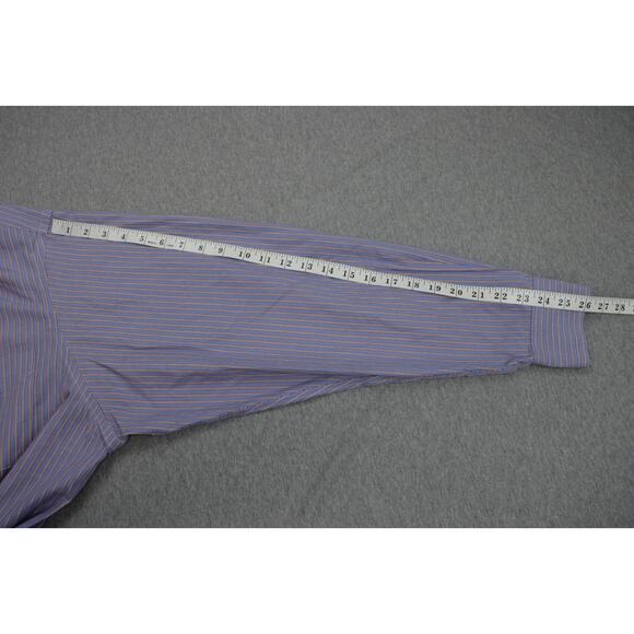 Lauren Ralph Lauren Shirt Mens 18 - 36/37 Striped Cotton Non Iron Button Down - Picture 5 of 6